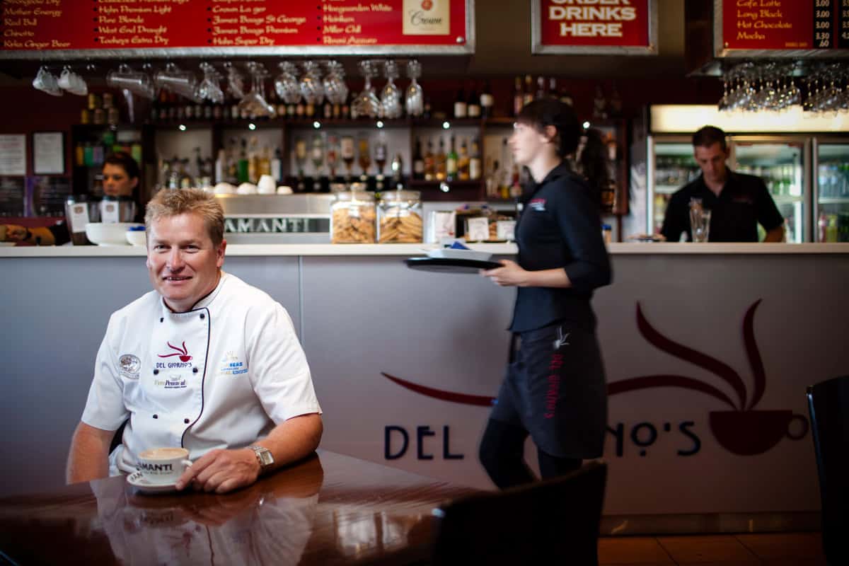 Kris Bunder, owner of Del Giorno's Café Restaurant